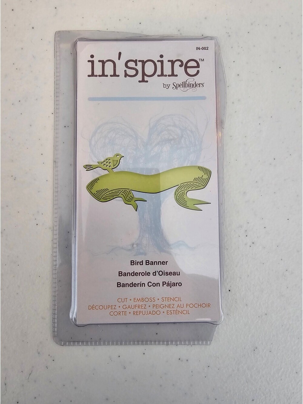 Spellbinders In'Spire Bird Banner Metal Craft Die IN-002